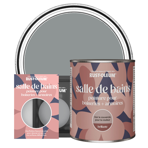 Peinture pour Boiseries & Armoires de Salle de Bains, Finition Brillante - Anthracite