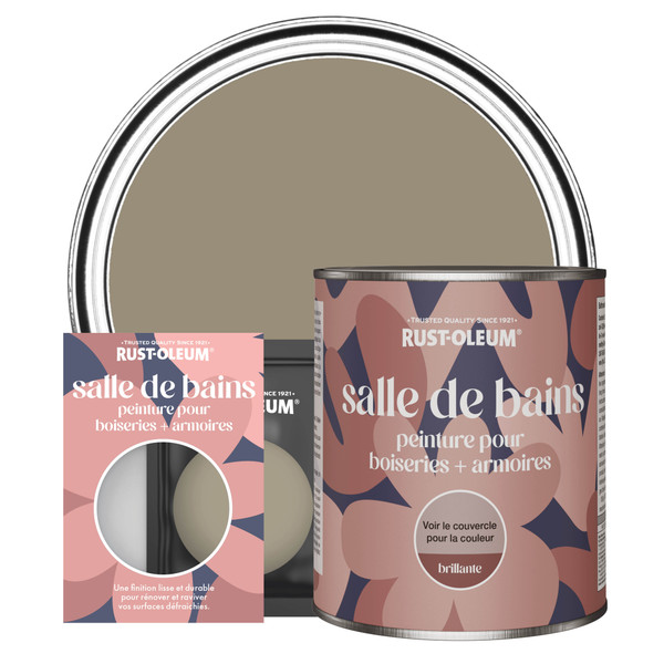 Peinture pour Boiseries & Armoires de Salle de Bains, Finition Brillante - Café Deluxe