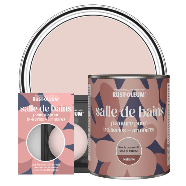 Peinture pour Boiseries & Armoires de Salle de Bains, Finition Brillante - Champagne Rosé