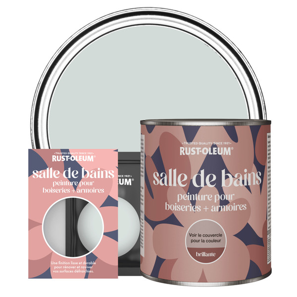 Peinture pour Boiseries & Armoires de Salle de Bains, Finition Brillante - Gris Pigeon