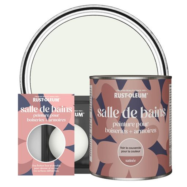 Peinture pour Boiseries & Armoires de Salle de Bains, Finition Satinée - Mousse de Lait