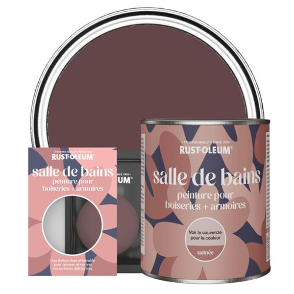 Peinture pour Boiseries & Armoires de Salle de Bains, Finition Satinée - Mûre