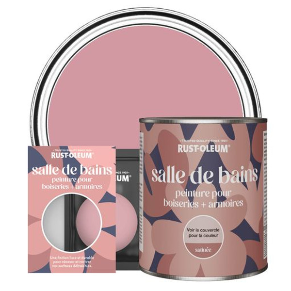 Peinture pour Boiseries & Armoires de Salle de Bains, Finition Satinée - Rose Antique