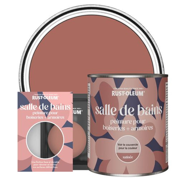 Peinture pour Boiseries & Armoires de Salle de Bains, Finition Satinée - Saumon