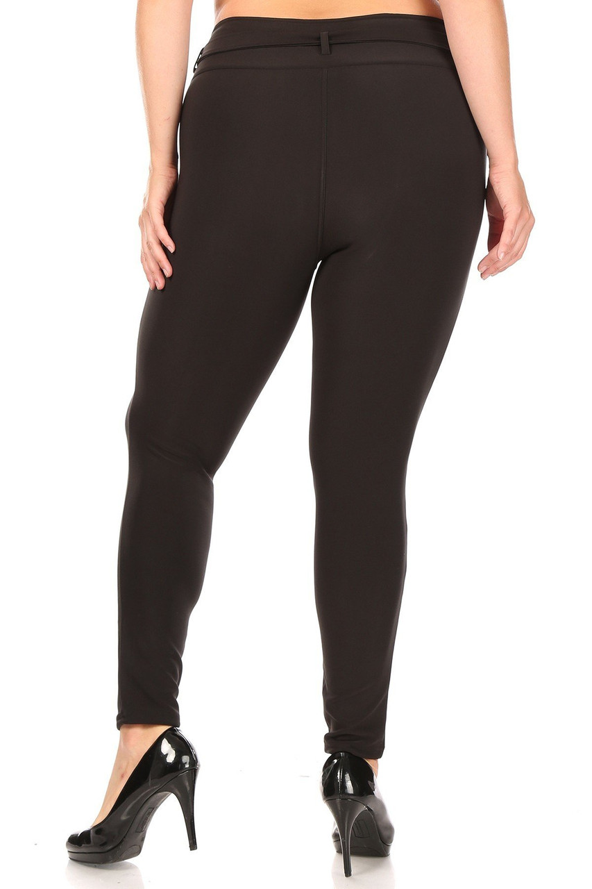 Wholesale Plus Size Skinny Black High Waist Leggings