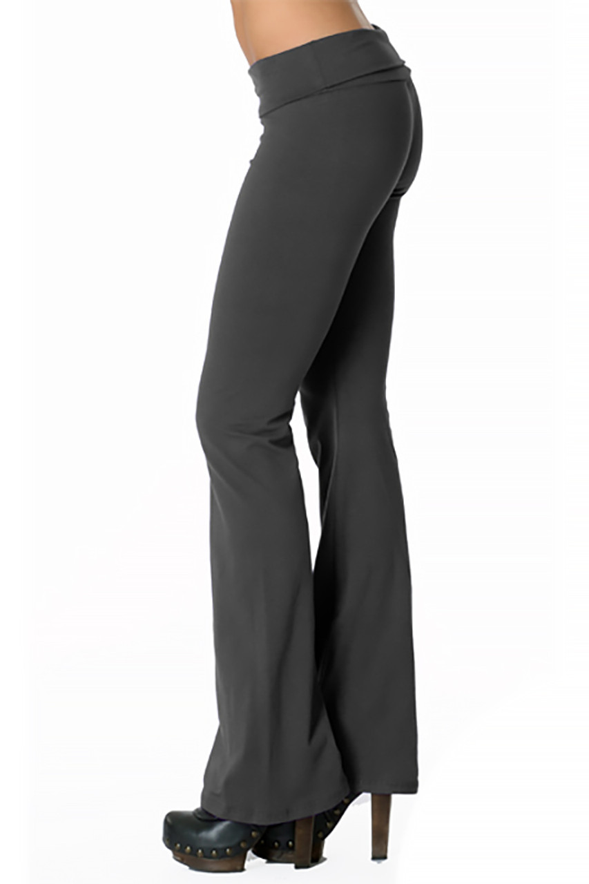 Flare Leg Solid Pants  Clothes for women, Flare leggings, Outfits with  leggings