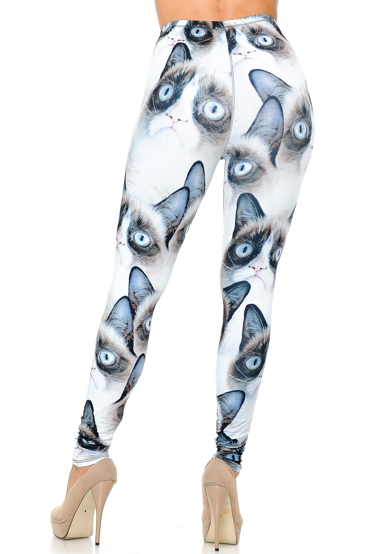 Creamy Soft Grumpy Cat Extra Plus Size Leggings - 3X-5X - USA