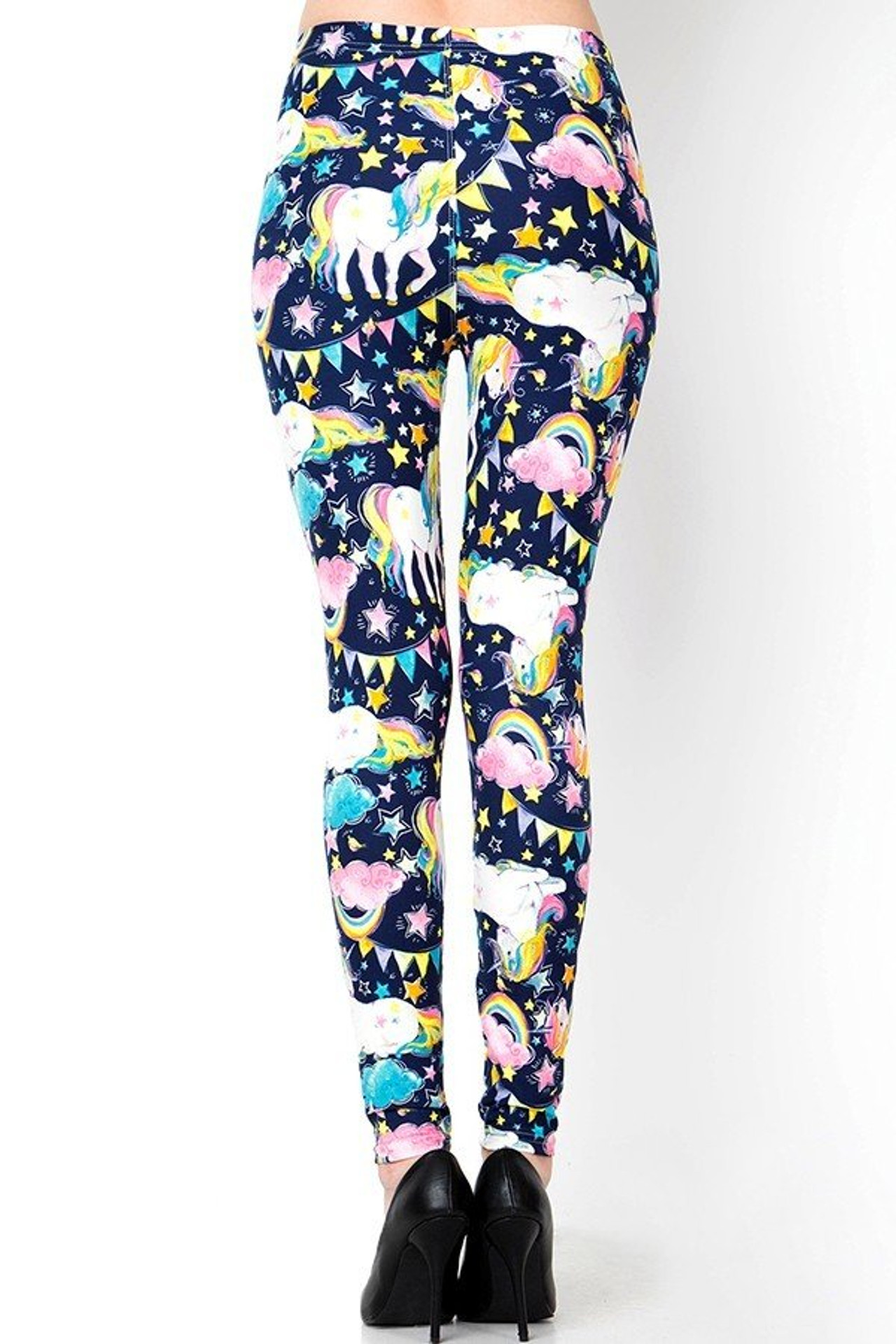 Buttery Smooth Rainbow Unicorn Celebration Plus Size Leggings