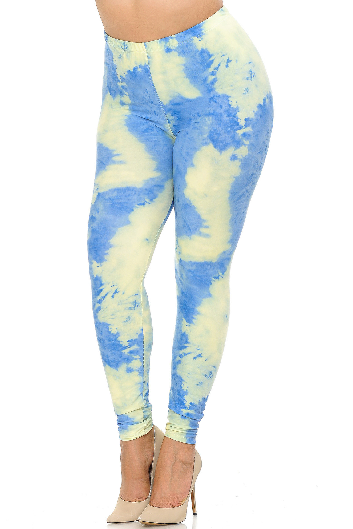 Buttery Smooth Pastel Tie Dye Extra Plus Size Leggings - 3X-5X - EEVEE