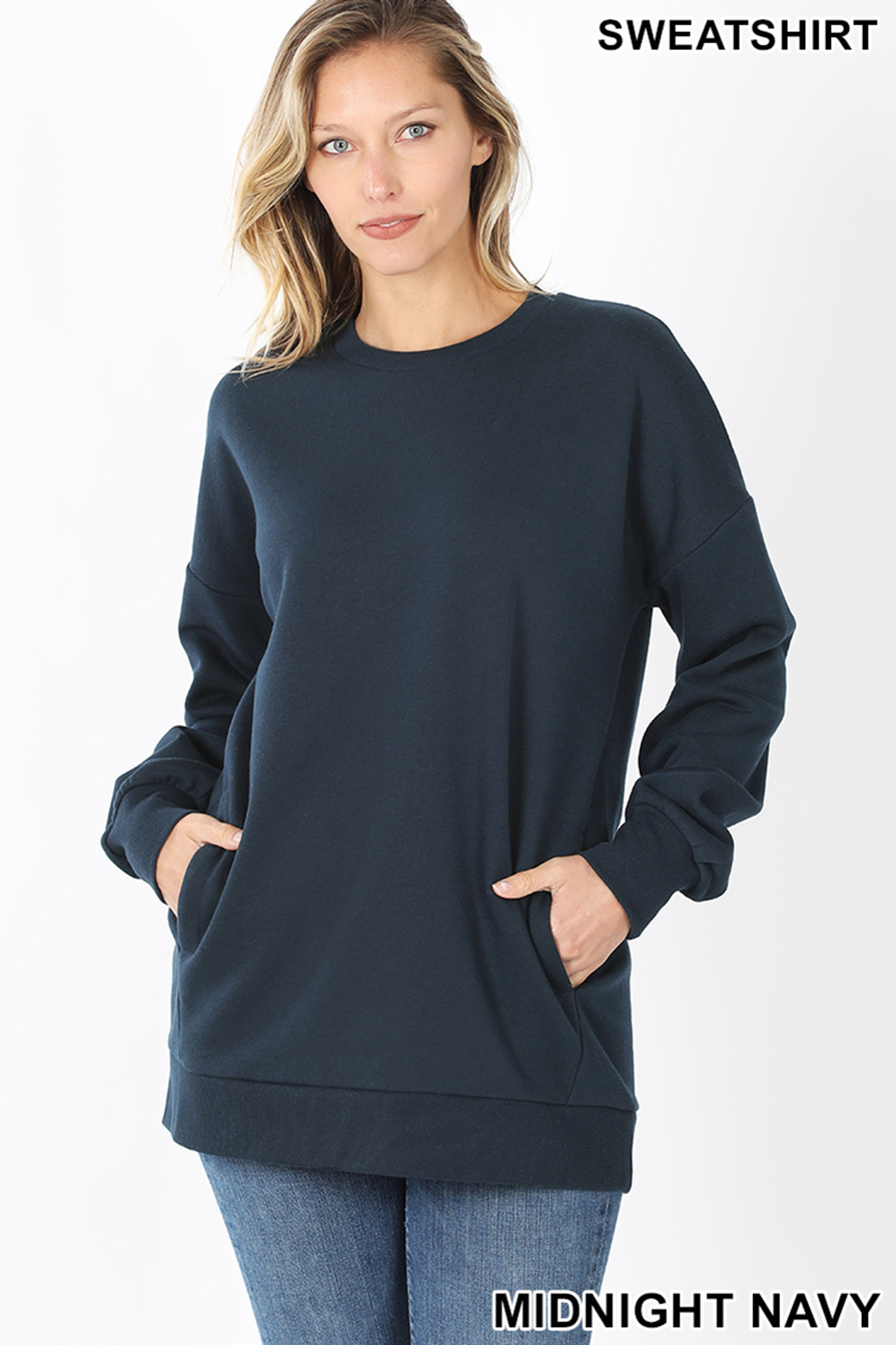 ENNOY ROUND NECK PULLOVER (BLACK) XL - スウェット