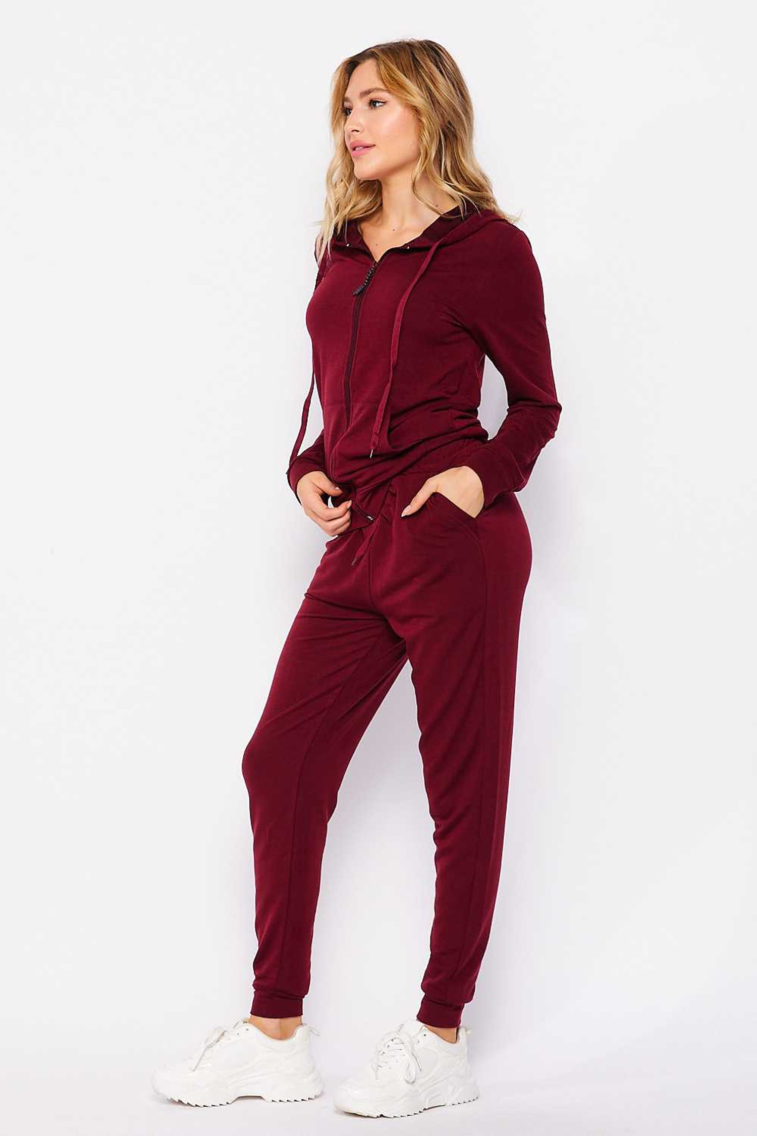 2 Piece French Terry Joggers and Hoodie Set | USA Fashion