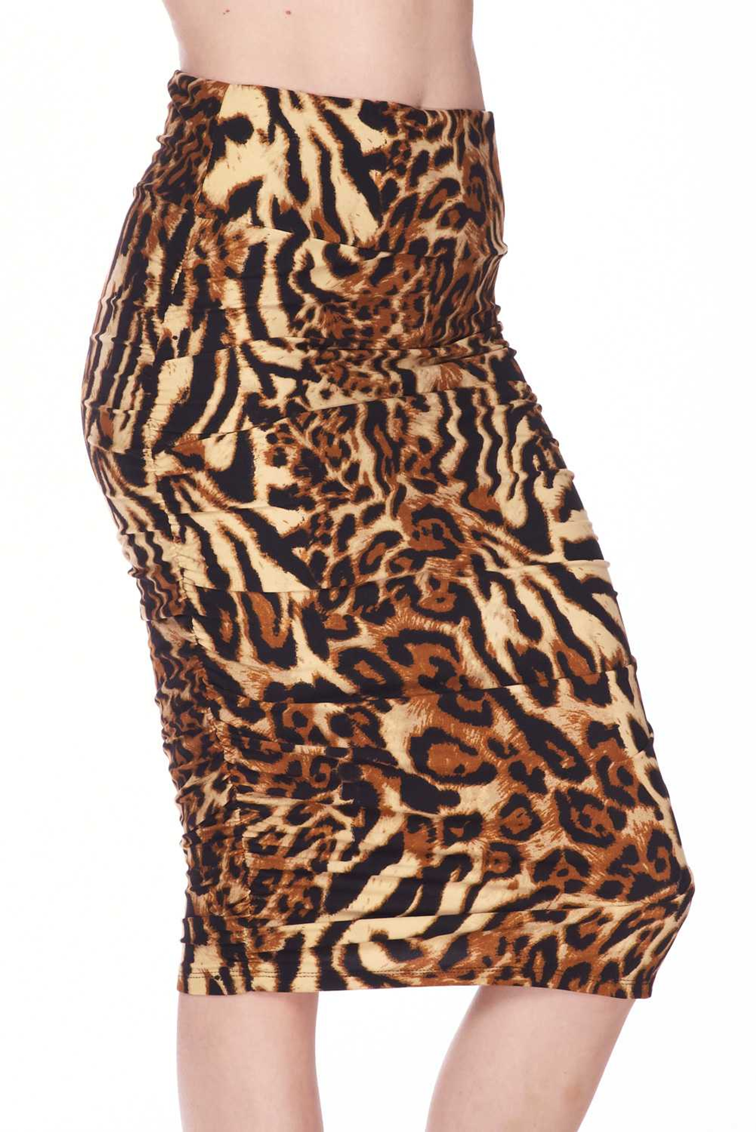 Buttery Soft Predator Leopard Pencil Skirt | USA Fashion