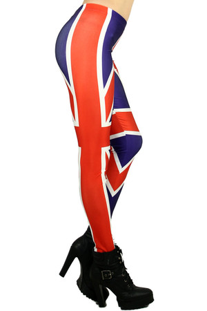Right Side Image of Premium Graphic British Leggings