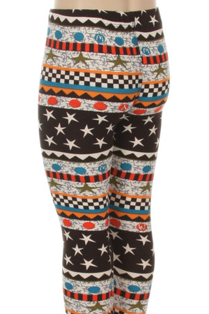 Buttery Soft Circles and Stars Kid's Leggings