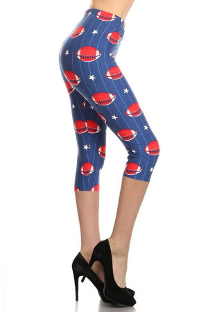 Buttery Smooth Football Plus Size Capris