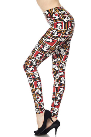 Buttery Smooth Plaid Panda High Waisted Leggings