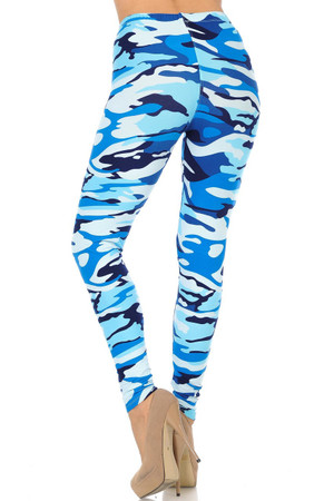 Buttery Smooth Blue Camouflage Leggings