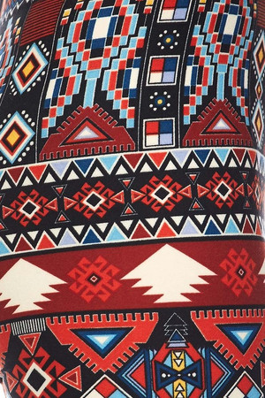 Buttery Soft Red Tribal Kids Leggings