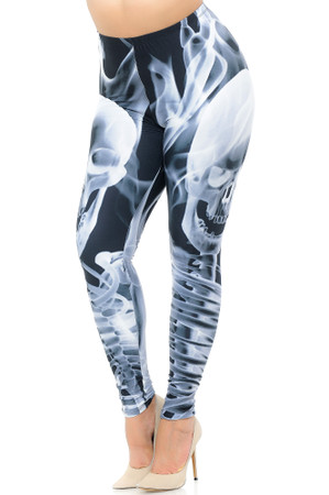 Creamy Soft Floral Oasis Plus Size Leggings - USA Fashion™