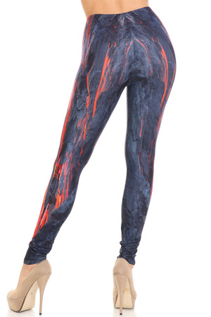 Creamy Soft Hot Lava Plus Size Leggings - By USA Fashion™