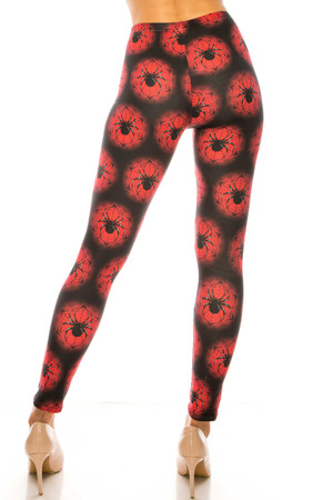 Creamy Soft Black Widow Spider Web Kids Leggings - USA Fashion™