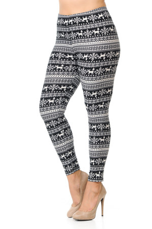 Buttery Smooth Mocha Cappuccino Plus Size Christmas Leggings