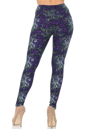Buttery Smooth Purple Twisted Swirl Leggings