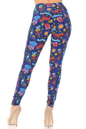 Buttery Smooth Nutcracker Christmas Trinkets Extra Plus Size Leggings - 3X-5X