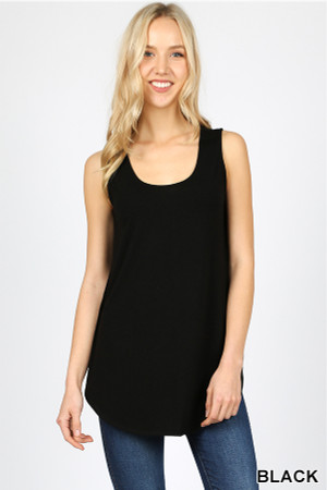 Premium Round Neck Round Hem Tank Top