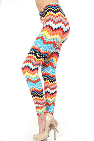 Buttery Smooth Colorful Chevron Surprise Leggings