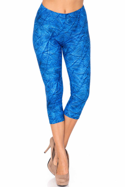 Wholesale Creamy Soft Stained Blue Math Extra Plus Size Leggings - 3X-5X -  USA Fashion™
