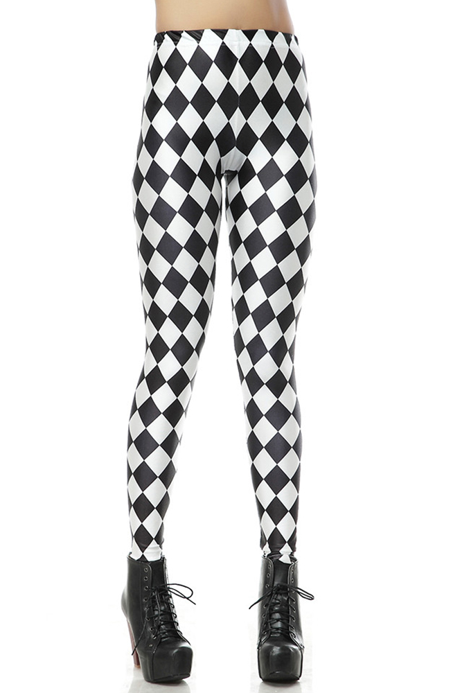 Front side image of DP-1154KDK - Wholesale Premium Graphic Leggings
