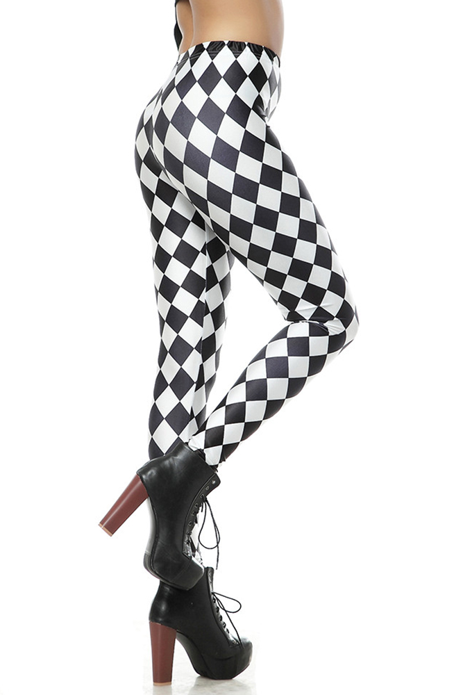 Right side leg image of DP-1154KDK - Premium Graphic Leggings