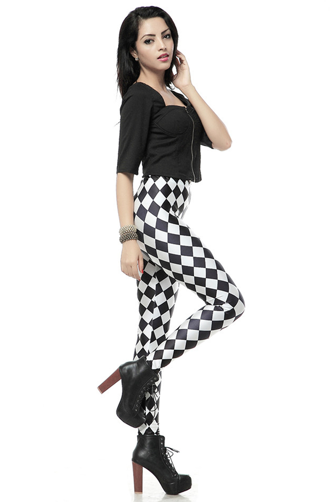 Right side leg image of DP-1154KDK - Premium Graphic Leggings