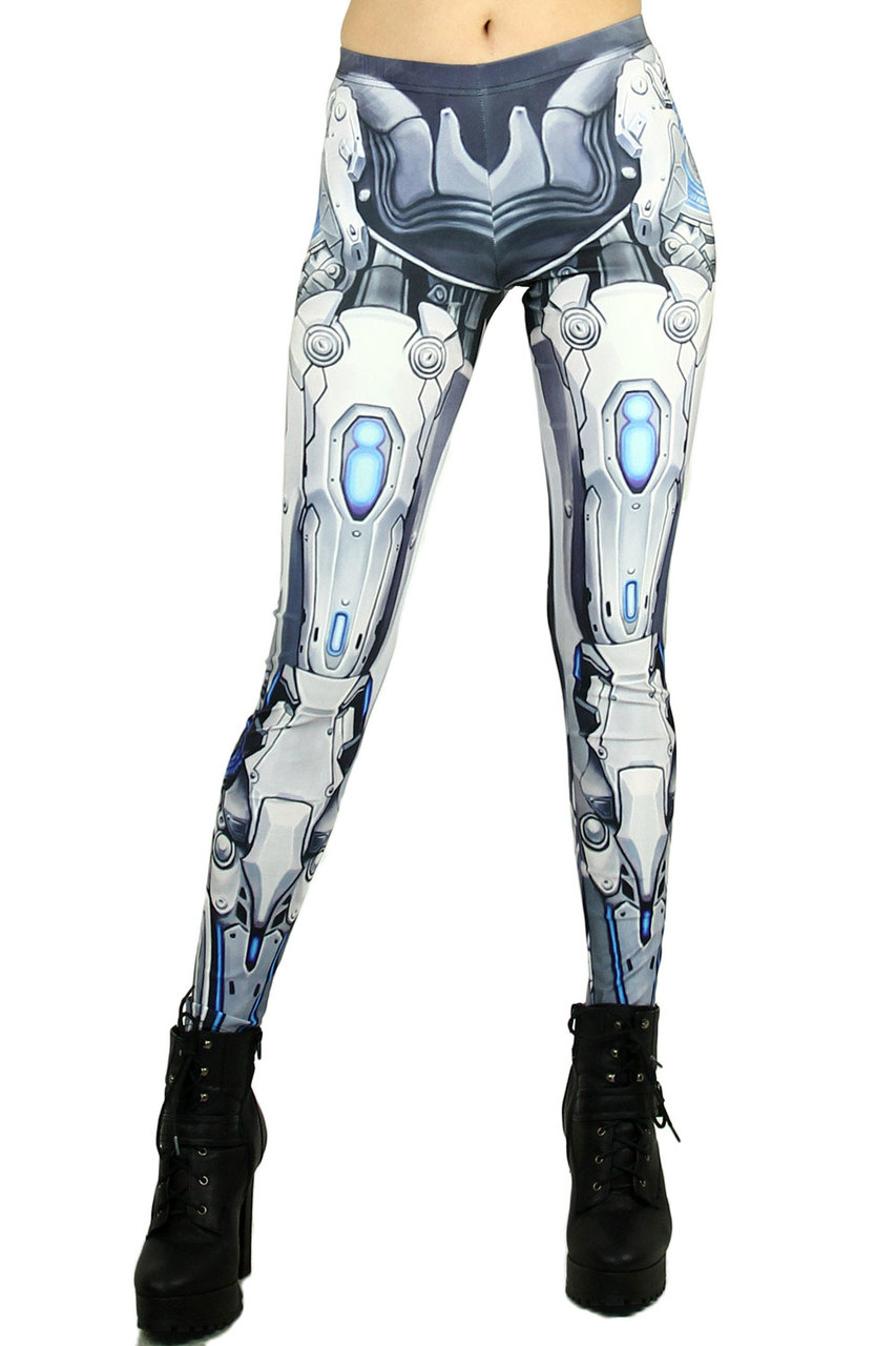 Front side image of Wholesale Graphic Print Cyborg Transformer Leggings