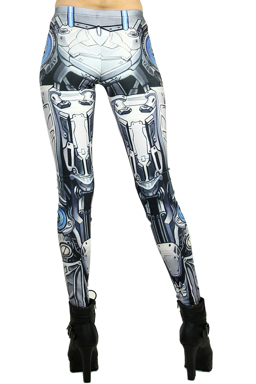 Back side image of Graphic Print Cyborg Transformer Leggings