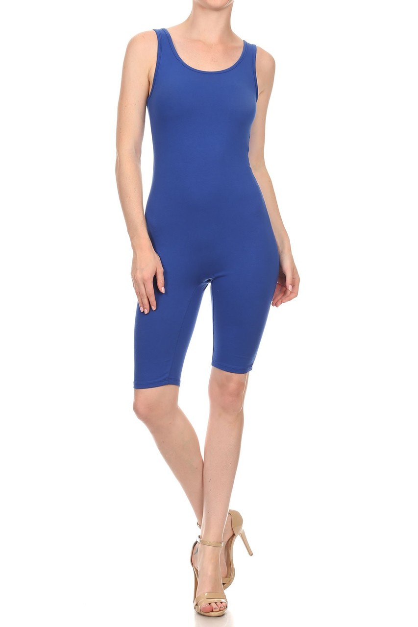 USA Basic Cotton Shorts Jumpsuit