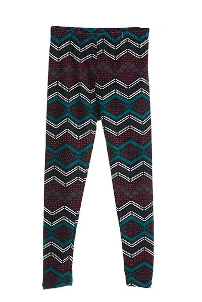 Buttery Soft Chevron Bands Kids Leggings