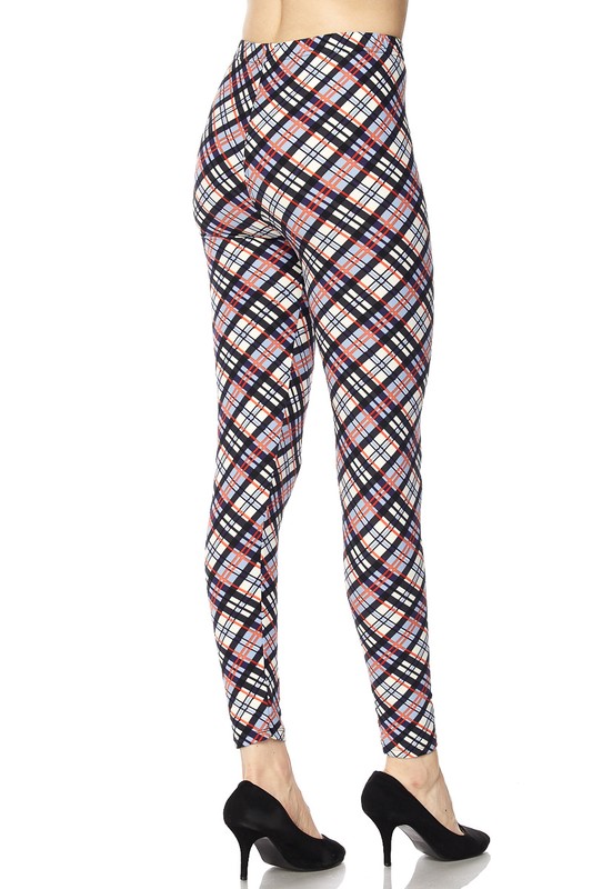 Buttery Smooth Swirling Plaid Leggings