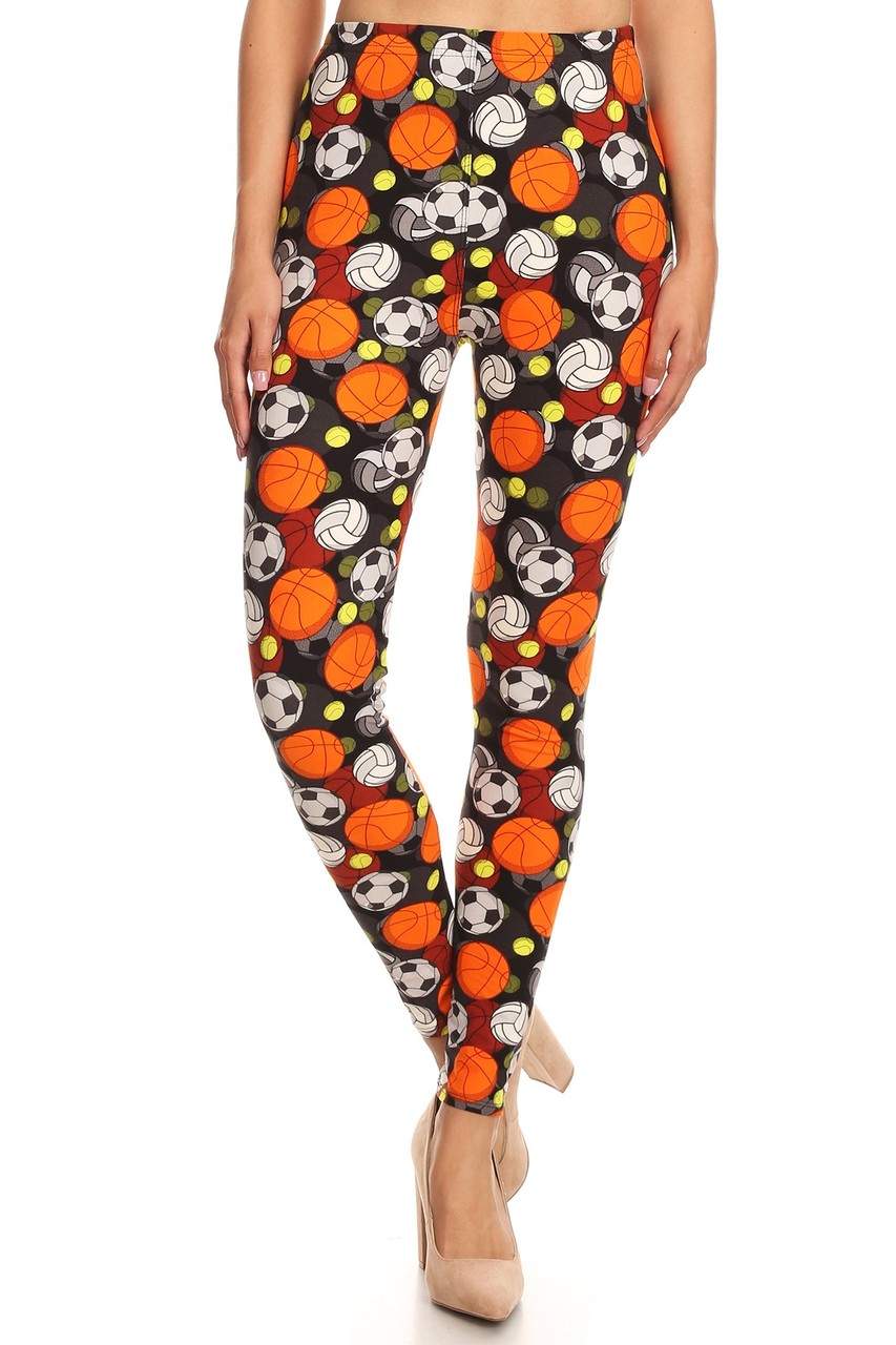 Wholesale Buttery Smooth 3D Sports Ball Plus Size Leggings - LIMTED EDITION