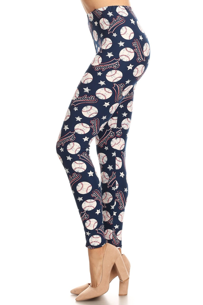 Wholesale Buttery Smooth Baseball Plus Size Leggings - 3X-5X