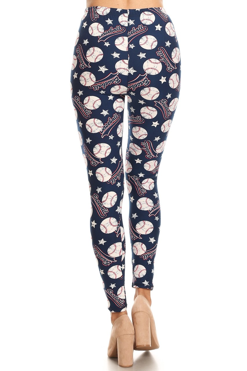 Buttery Smooth Baseball Plus Size Leggings - 3X-5X