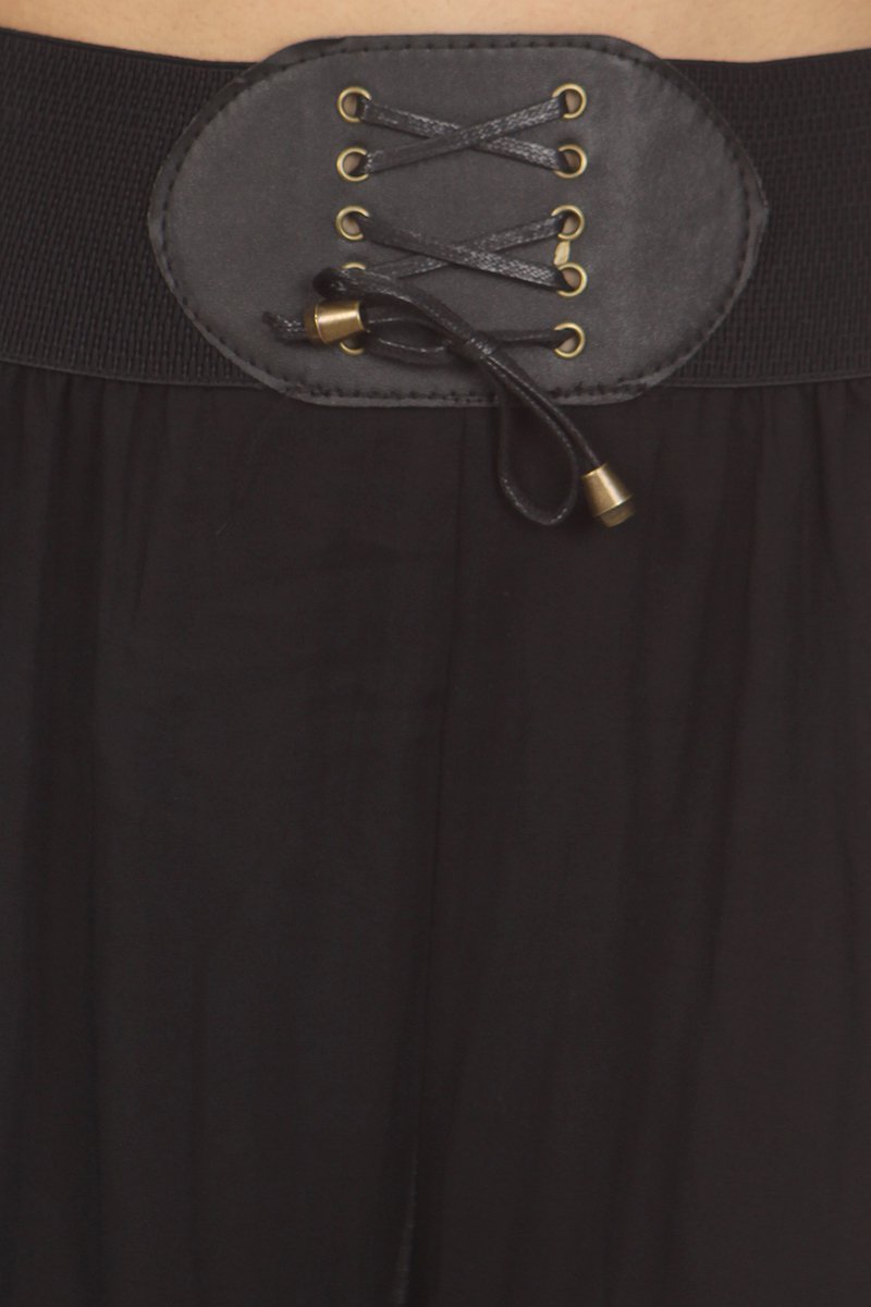 Easy Casual Belted Harem Loose Fit Leggings
