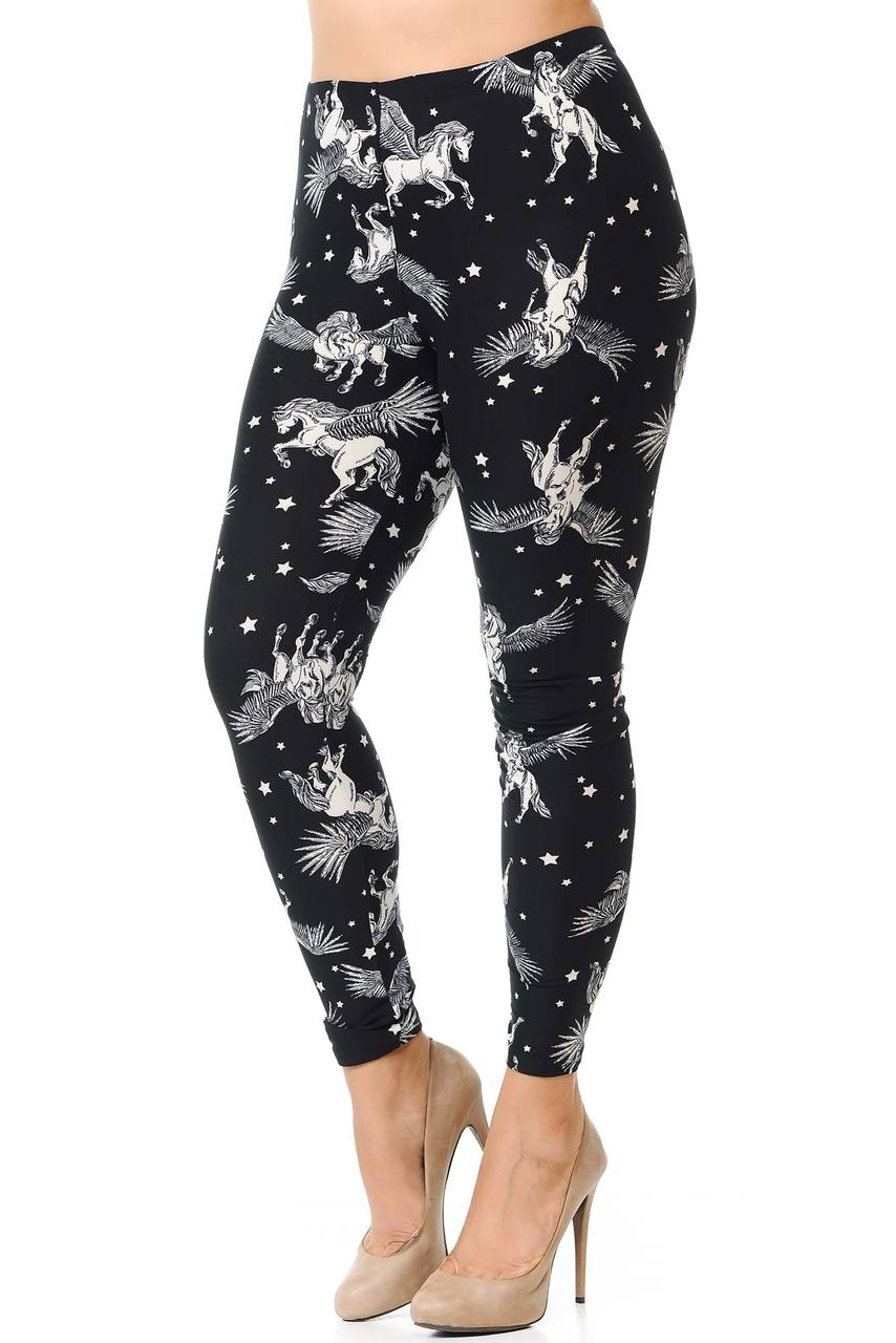Buttery Smooth Magical Pegasus Extra Plus Size Leggings - 3X-5X