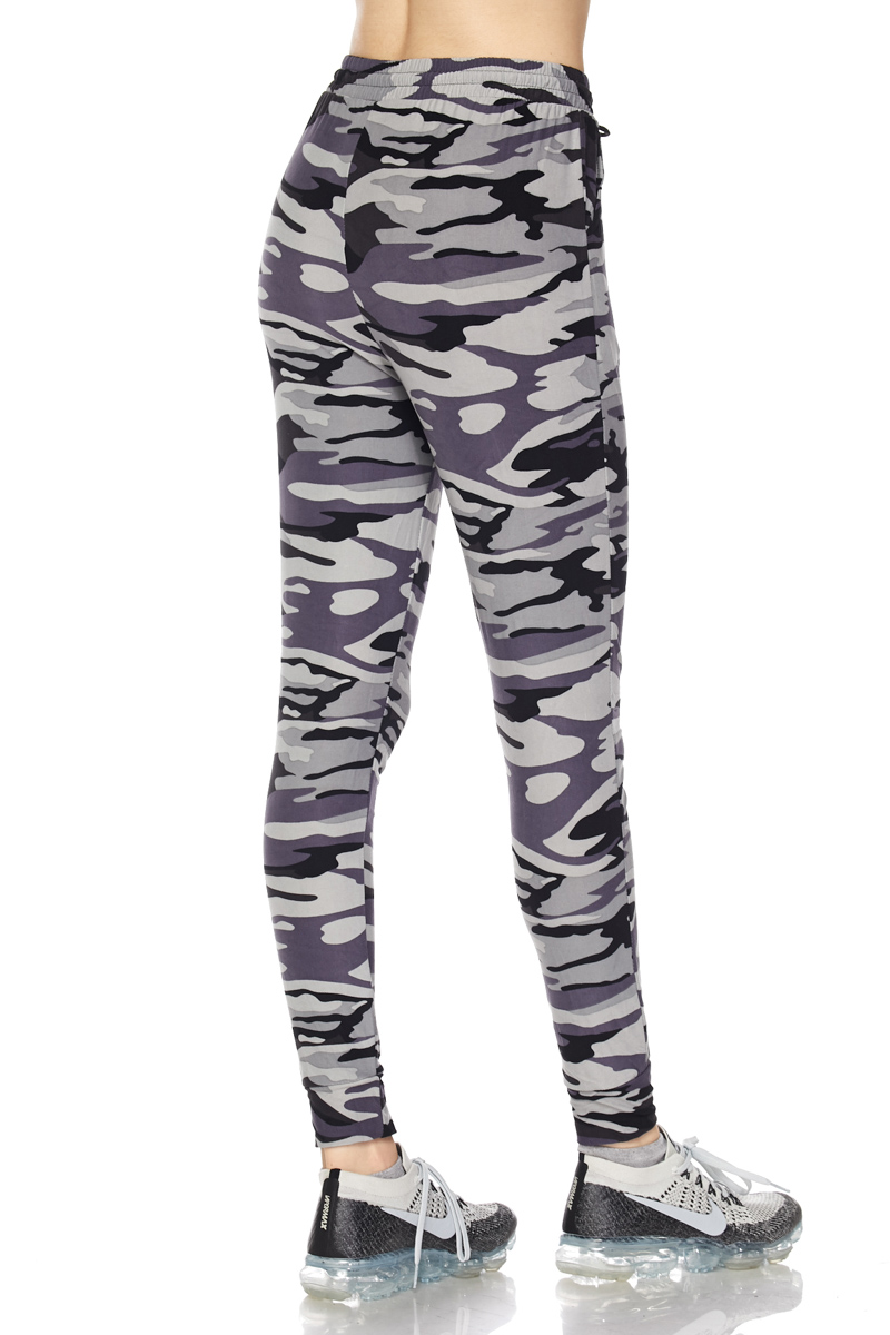 Buttery Soft Gray Camouflage Joggers