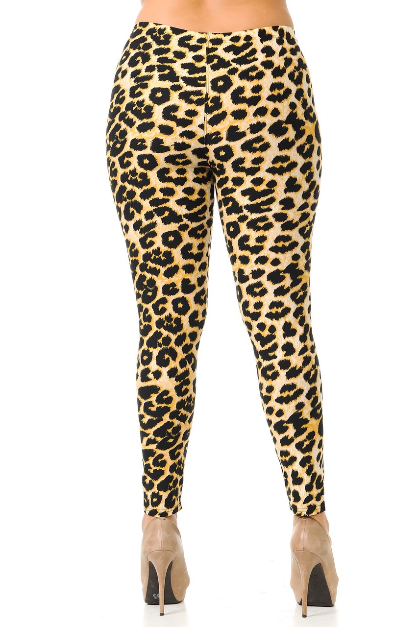 Buttery Smooth Desert Leopard Extra Plus Size Leggings - 3X-5X