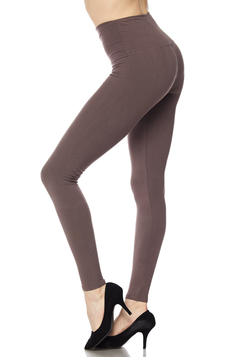 Buttery Smooth Basic Solid High Waisted Extra Plus Size Leggings - 3X-5X - 5 Inch
