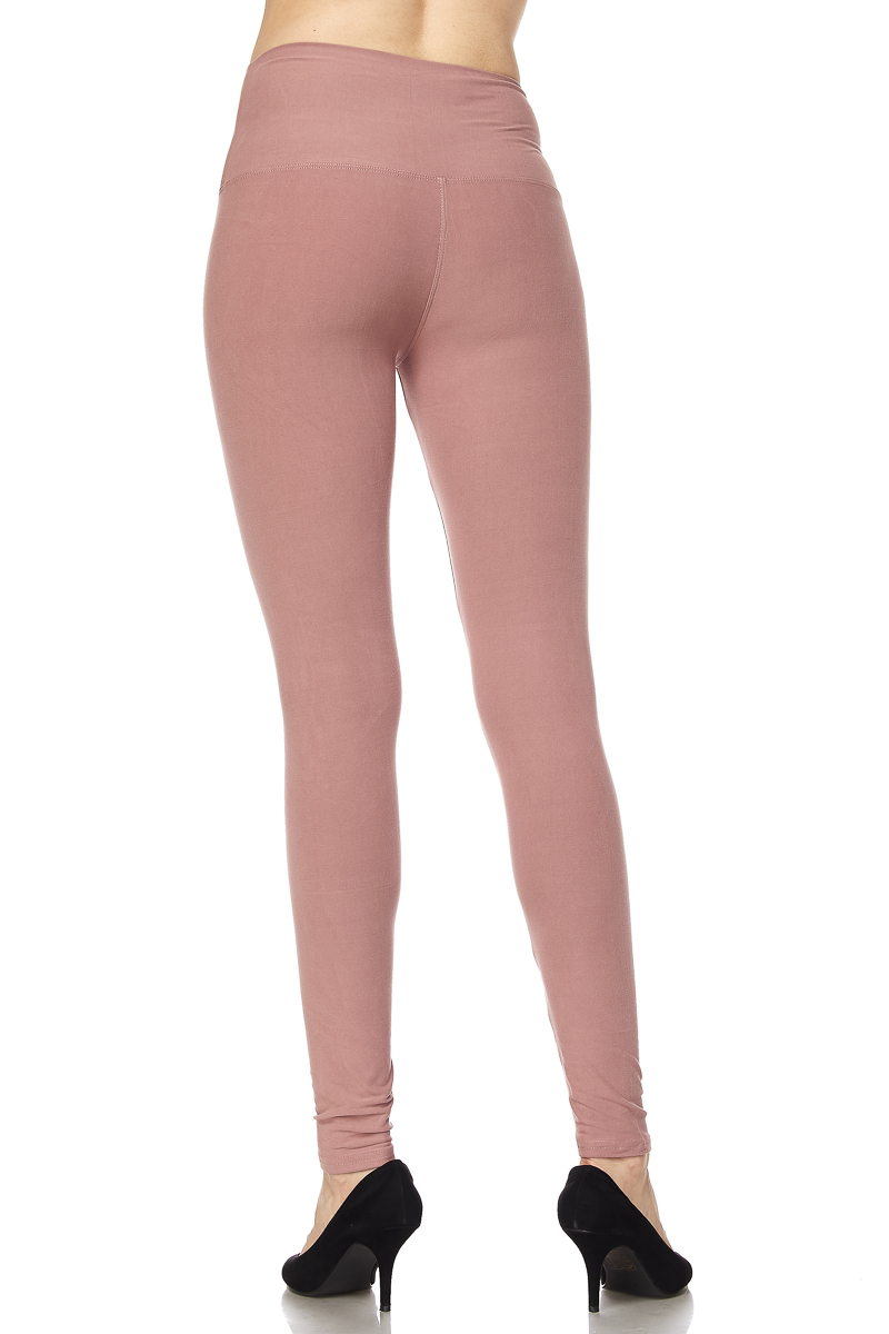 Buttery Smooth Basic Solid High Waisted Extra Plus Size Leggings - 3X-5X - 5 Inch