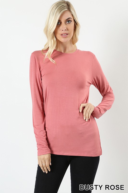 Premium Round Neck Long Sleeve Rayon Top