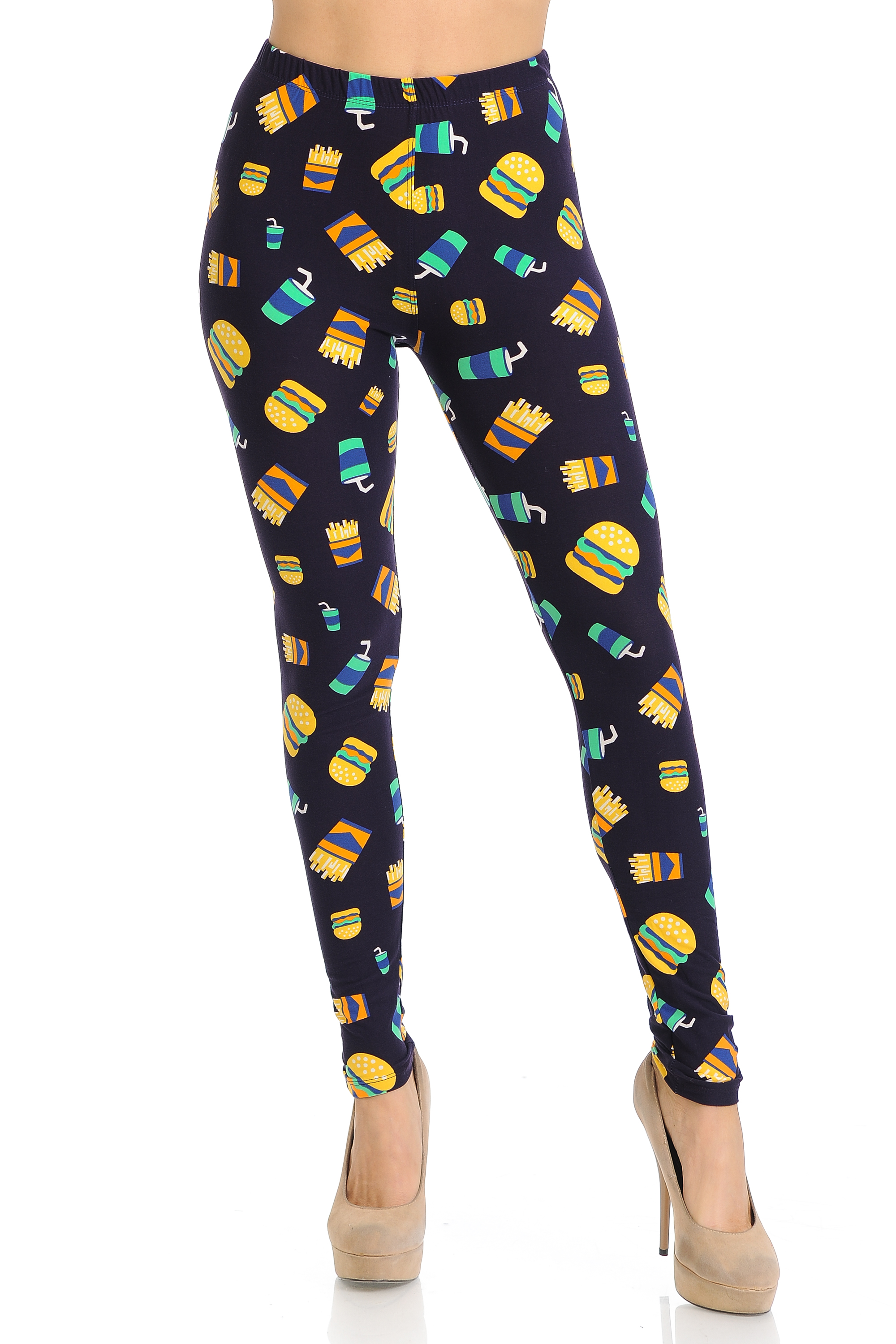 Buttery Smooth Fast Food Plus Size Leggings